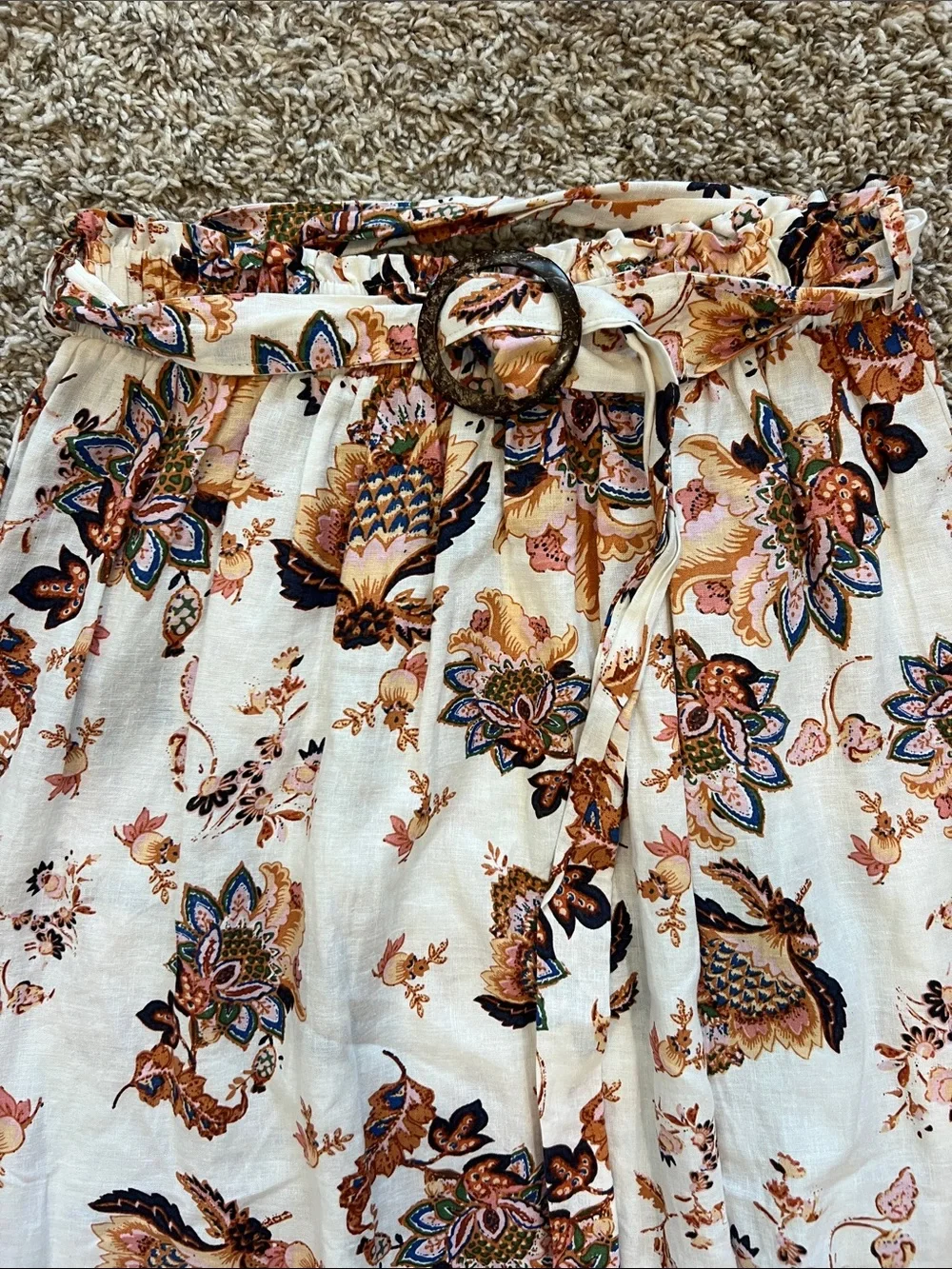 NWT! RACHEL by Rachel Roy Belted, Floral, Tiered Midi Skirt Size M